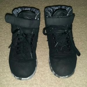 Boy's Black & Camo FILA Hightop Sneakers